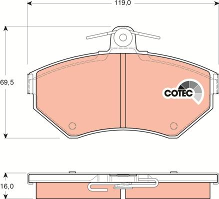 TRW GDB1437 - Brake Pad Set, disc brake www.parts5.com