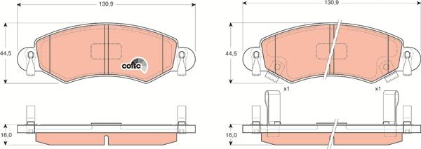 TRW GDB1420 - Тормозные колодки, дисковые, комплект www.parts5.com