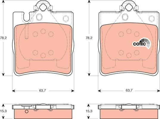 TRW GDB1421 - Σετ τακάκια, δισκόφρενα www.parts5.com