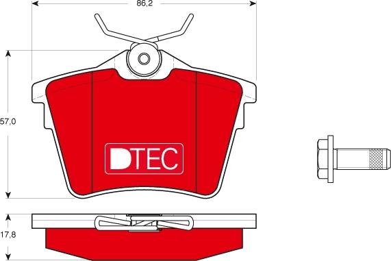 TRW GDB1596DTE - Piduriklotsi komplekt,ketaspidur www.parts5.com