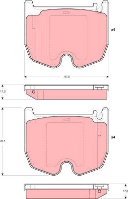 TRW GDB1541 - Komplet pločica, disk-kočnica www.parts5.com