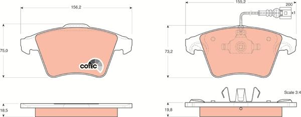 TRW GDB1555 - Komplet pločica, disk-kočnica www.parts5.com