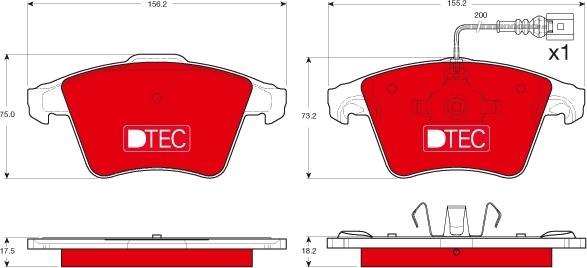 TRW GDB1556DTE - Komplet pločica, disk-kočnica www.parts5.com