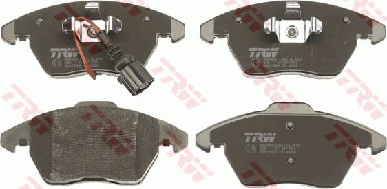 TRW GDB1550 - Brake Pad Set, disc brake www.parts5.com