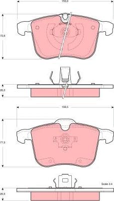 TRW GDB1567 - Komplet zavornih oblog, ploscne (kolutne) zavore www.parts5.com