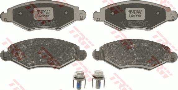 TRW GDB1500 - Brake Pad Set, disc brake www.parts5.com