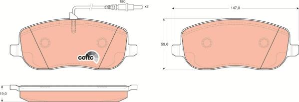 TRW GDB1503 - Komplet pločica, disk-kočnica www.parts5.com