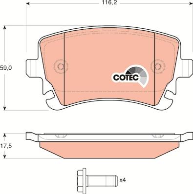 TRW GDB1516 - Kit de plaquettes de frein, frein à disque www.parts5.com