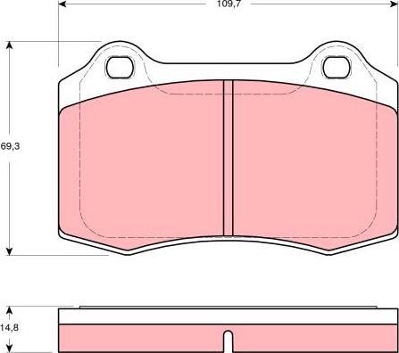 TRW GDB1513 - Brake Pad Set, disc brake www.parts5.com