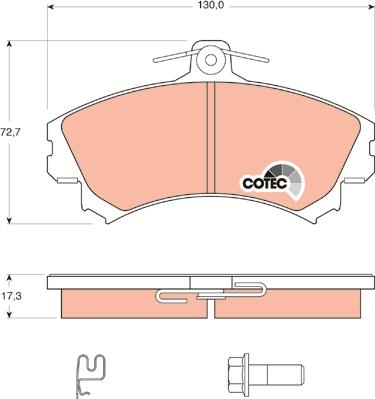 TRW GDB1584 - Sada brzdových platničiek kotúčovej brzdy www.parts5.com