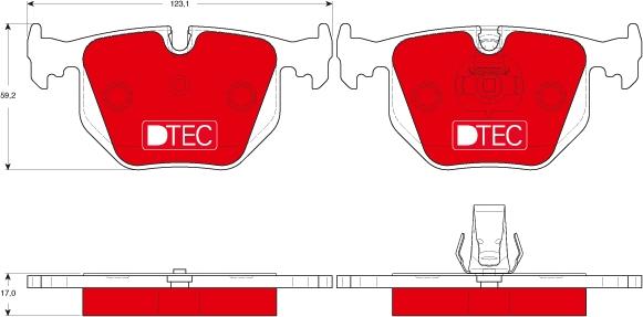 TRW GDB1530DTE - Тормозные колодки, дисковые, комплект www.parts5.com