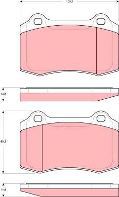 TRW GDB1537 - Bremsbelagsatz, Scheibenbremse www.parts5.com