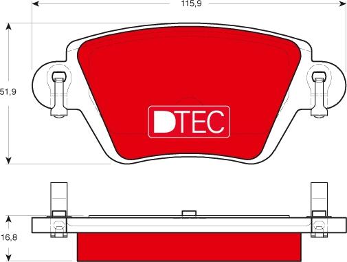 TRW GDB1525DTE - Komplet zavornih oblog, ploscne (kolutne) zavore www.parts5.com