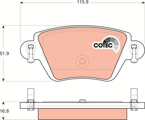 TRW GDB1525 - Brake Pad Set, disc brake www.parts5.com