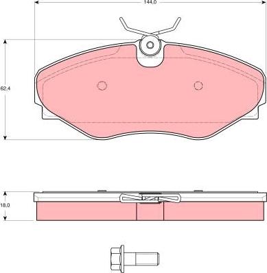 TRW GDB1574 - Bremsbelagsatz, Scheibenbremse www.parts5.com