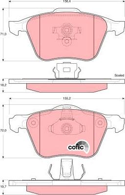 TRW GDB1576 - Komplet zavornih oblog, ploscne (kolutne) zavore www.parts5.com