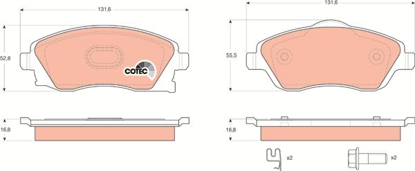 TRW GDB1570 - Set placute frana,frana disc www.parts5.com