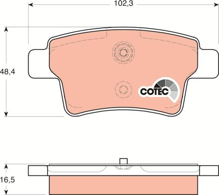 TRW GDB1692 - Brake Pad Set, disc brake www.parts5.com