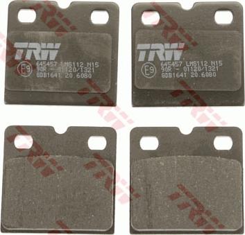 TRW GDB1641 - Brake Pad Set, disc parking brake www.parts5.com