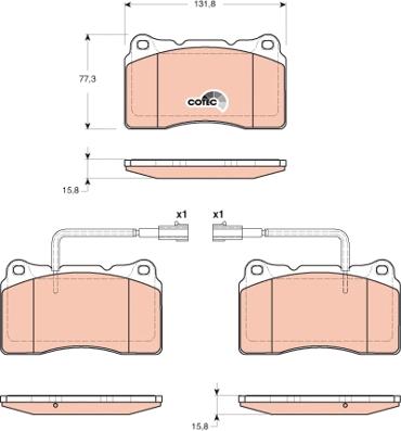 TRW GDB1648 - Σετ τακάκια, δισκόφρενα www.parts5.com