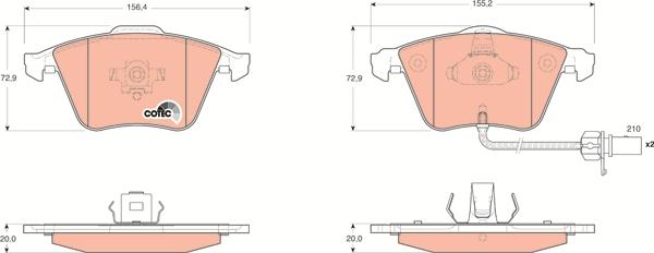 TRW GDB1659 - Σετ τακάκια, δισκόφρενα www.parts5.com