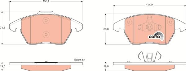 TRW GDB1605 - Set placute frana,frana disc www.parts5.com