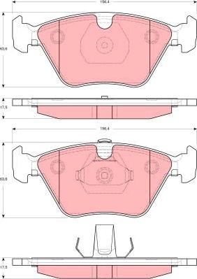 TRW GDB1619 - Brake Pad Set, disc brake parts5.com