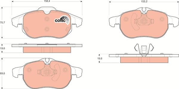 TRW GDB1613 - Set placute frana,frana disc www.parts5.com