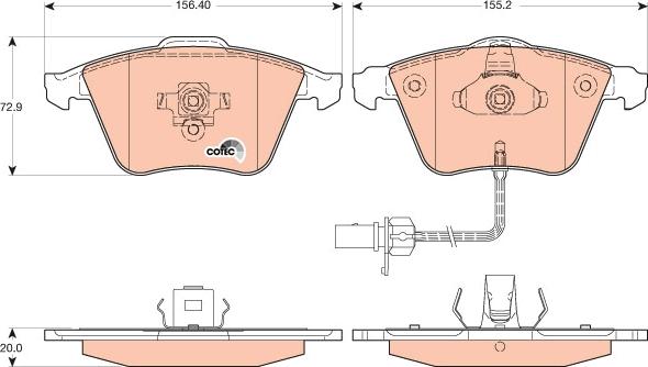 TRW GDB1617 - Fékbetétkészlet, tárcsafék www.parts5.com