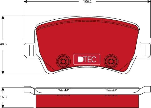 TRW GDB1685DTE - Комплект спирачно феродо, дискови спирачки www.parts5.com