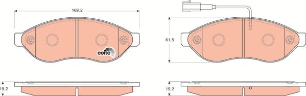 TRW GDB1681 - Bremsbelagsatz, Scheibenbremse www.parts5.com