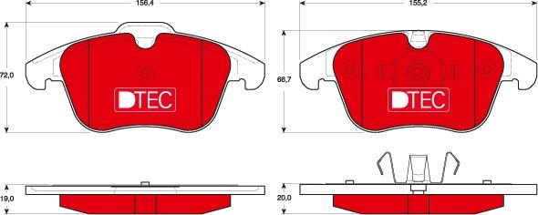 TRW GDB1683DTE - Komplet zavornih oblog, ploscne (kolutne) zavore www.parts5.com