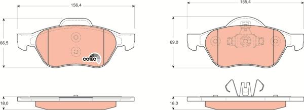 TRW GDB1687 - Komplet zavornih oblog, ploscne (kolutne) zavore www.parts5.com