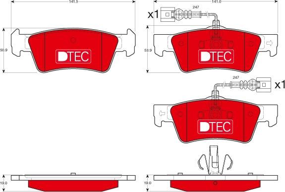 TRW GDB1672DTE - Brake Pad Set, disc brake www.parts5.com