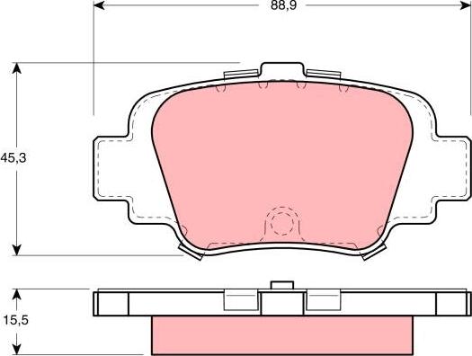 TRW GDB1060 - Brake Pad Set, disc brake www.parts5.com