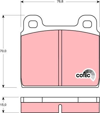 TRW GDB100 - Komplet kočnih obloga, disk kočnica www.parts5.com