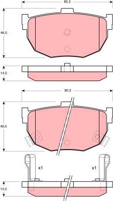 TRW GDB1010 - Set placute frana,frana disc www.parts5.com