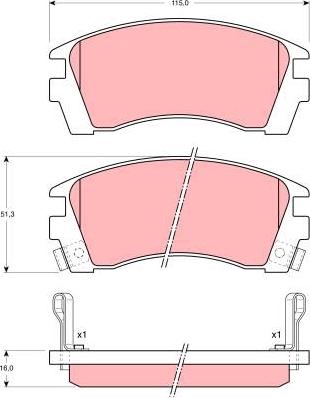 TRW GDB1013 - Set placute frana,frana disc www.parts5.com