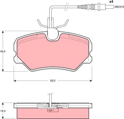 TRW GDB1039 - Set placute frana,frana disc www.parts5.com