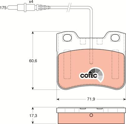 TRW GDB1031 - Тормозные колодки, дисковые, комплект www.parts5.com