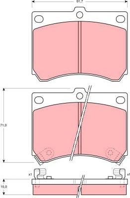 TRW GDB1029 - Brake Pad Set, disc brake www.parts5.com