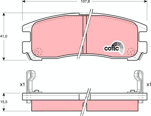 TRW GDB1023 - Set placute frana,frana disc www.parts5.com