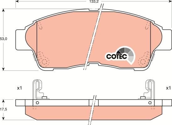 TRW GDB1143 - Set placute frana,frana disc www.parts5.com