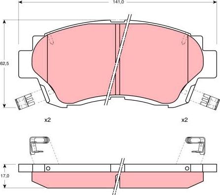 TOYOTA PN529 - Set placute frana,frana disc www.parts5.com