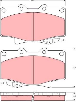 TRW GDB1154 - Set placute frana,frana disc www.parts5.com