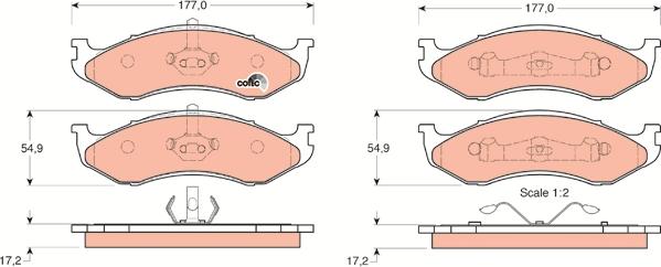 TRW GDB1153 - Set placute frana,frana disc www.parts5.com