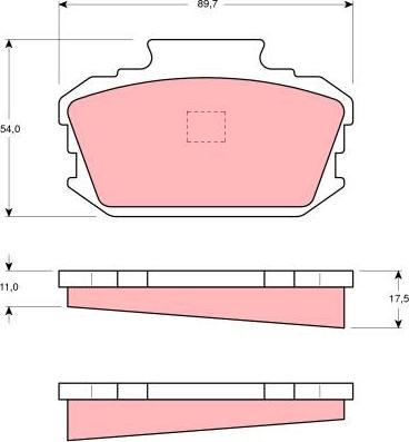 TRW GDB116 - Zestaw klocków hamulcowych, hamulce tarczowe www.parts5.com