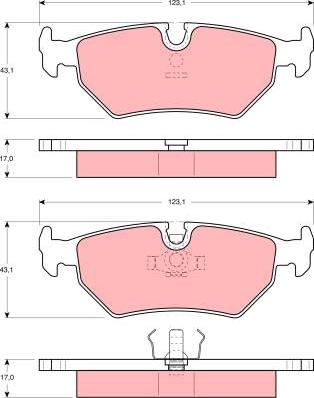 TRW GDB1109 - Brake Pad Set, disc brake parts5.com