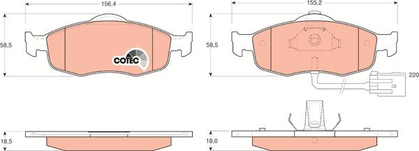 TRW GDB1108 - Set placute frana,frana disc www.parts5.com