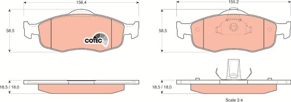 TRW GDB1107 - Set placute frana,frana disc www.parts5.com